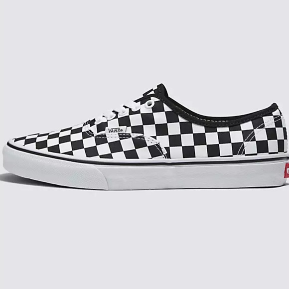 Vans original canvas lace up low-top checkered black and white sneakers - Picture 11 of 11
